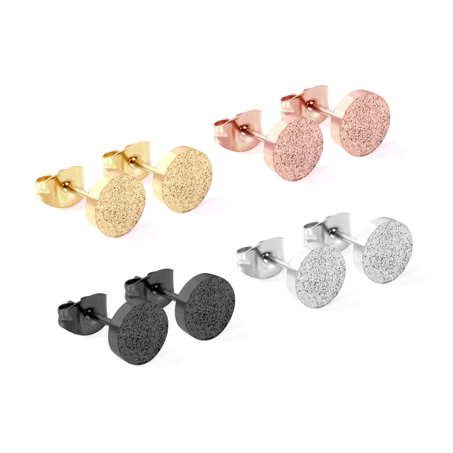 ASON 3pairs Letter LOVE Mixed Color Piercing Stud Earring Sets Stainless Steel Wholesale Fashion Jewelry For Women Party asonjewelry